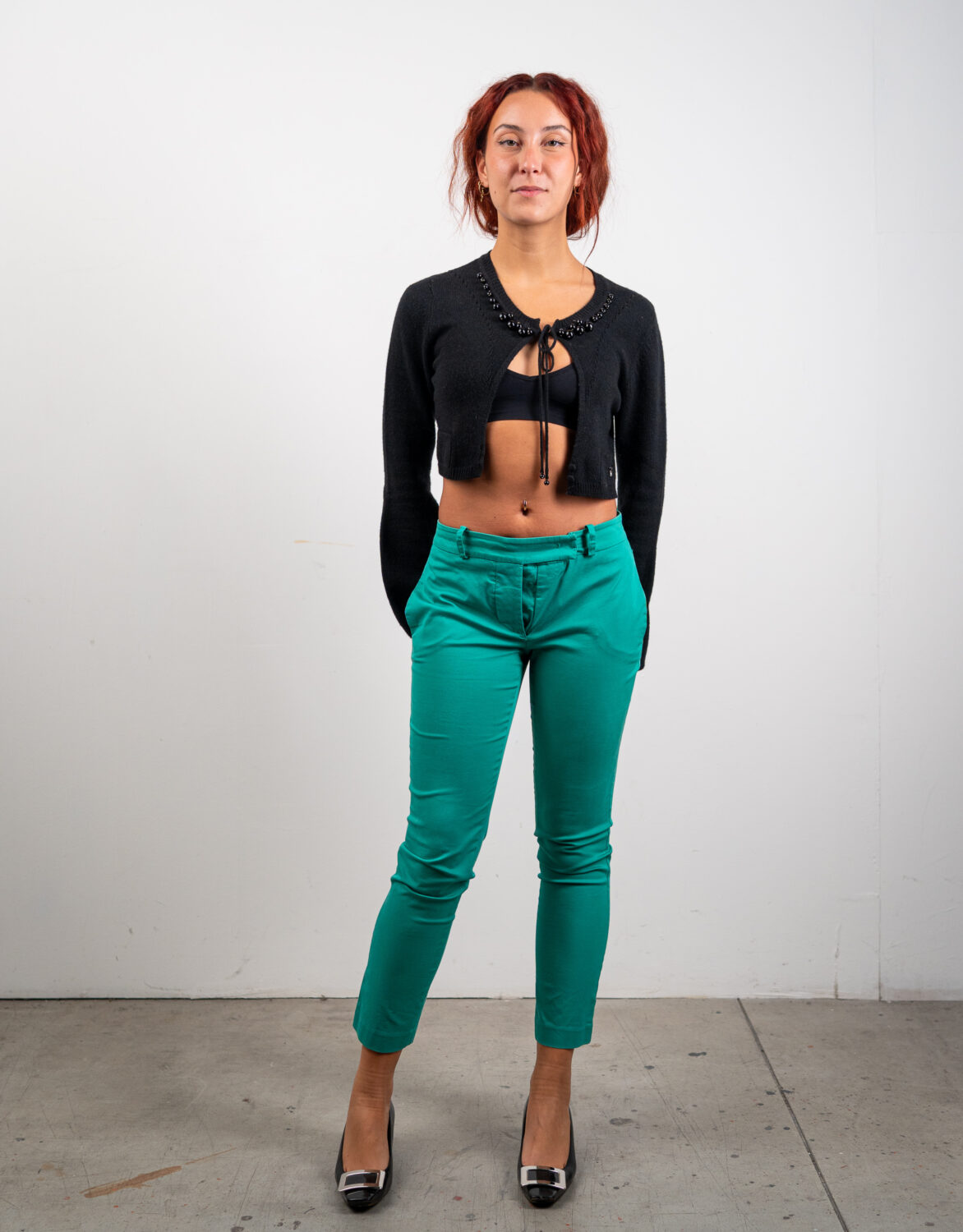 Pantaloni a Sigaretta in Cotone