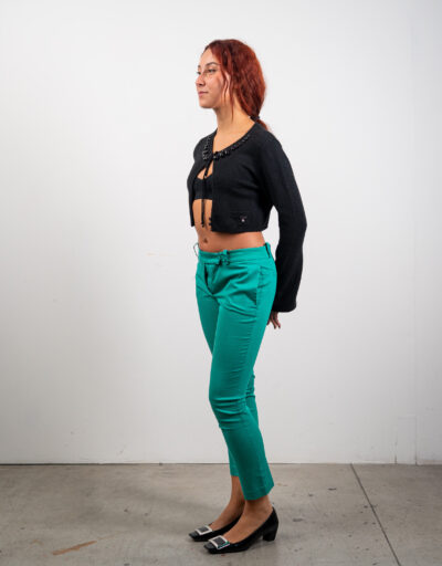 Pantaloni a Sigaretta in Cotone 1