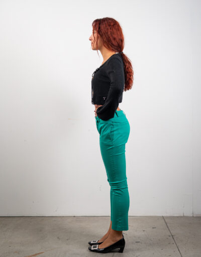 Pantaloni a Sigaretta in Cotone 2