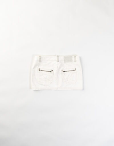 MINIGONNA IN DENIM BIANCO PINKO 1