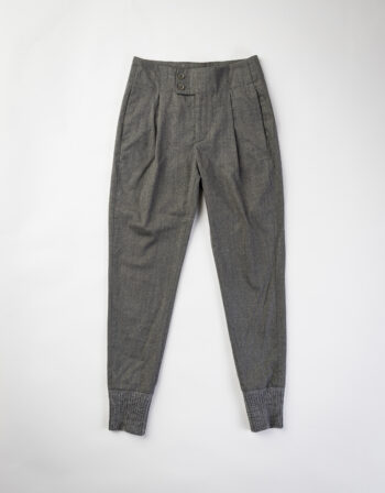 Pantaloni con fondo in maglia a coste Dondup