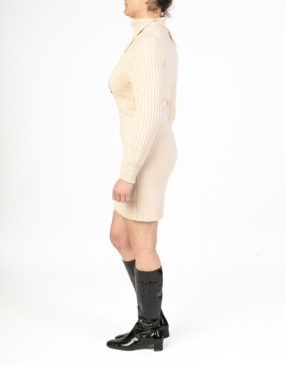 Abito in maglia con dettagli a rombi 2