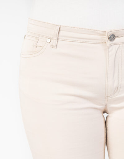 Pantalone Denim Avorio 5
