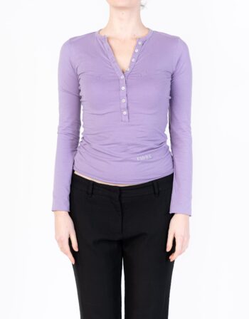 Jersey long sleeve con apertura a bottoni
