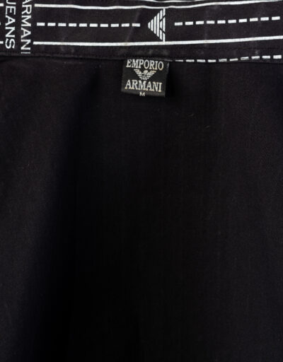 Camicia Armani jeans Nera a Righe Bianca 6